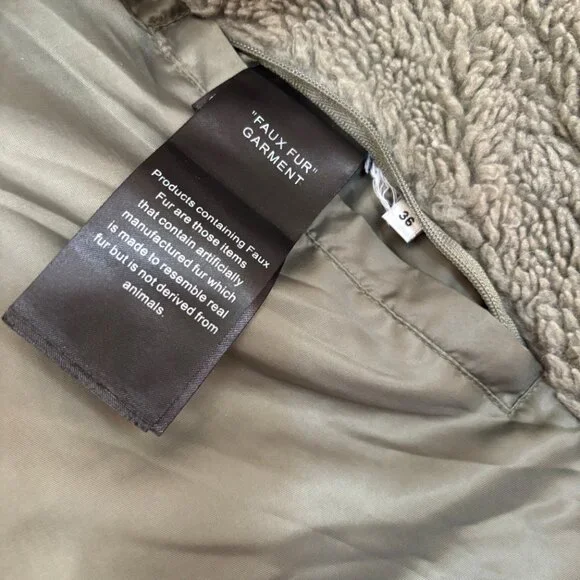 Stand Studio Green Teddy Coat Size - Picture 4 of 9